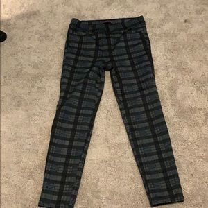 Plaid black pants